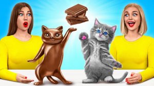 Челлендж. Шоколадная Еда vs Настоящая еда # Битвы с Едой