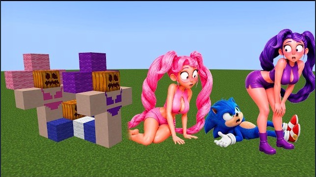 ЛИЛИ ЛАВБРЕЙДЗ ИЗ ПОППИ ПЛЕЙТАЙМ И СОНИК ВЛЮБИЛИСЬ В МАЙНКРАФТЕ SONIC X LILY LOVEBRAIDS