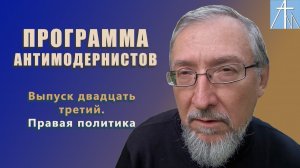Политика символизации (правая). Программа антимодернистов. Выпуск двадцать третий