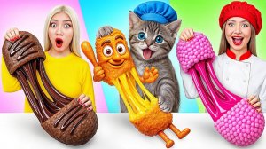 Я против бабушки в соревновании по приготовлению еды с котом #Супер-гипер-DO Food Battle