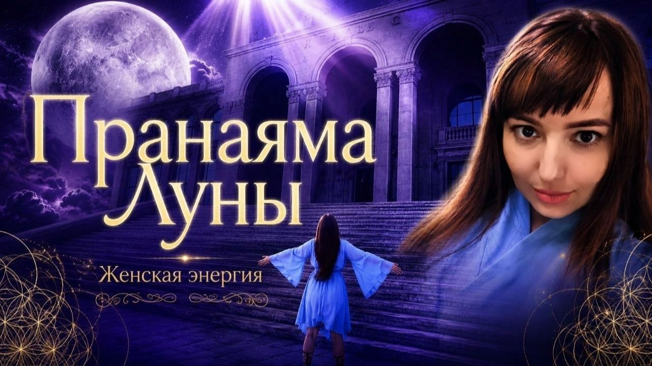 Пранаяма Луны. Чандра бхедана пранаяма. Женская энергия. Запись прямого эфира