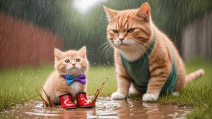 Мама-кошка подстригает шерсть на ферме и делает тигровую шапку для котят дома🐾🎩🐯