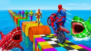 Человек-паук спасает Бэтмена GTA V Spider-Man Rescue Бэтмен против железного человека против Венома
