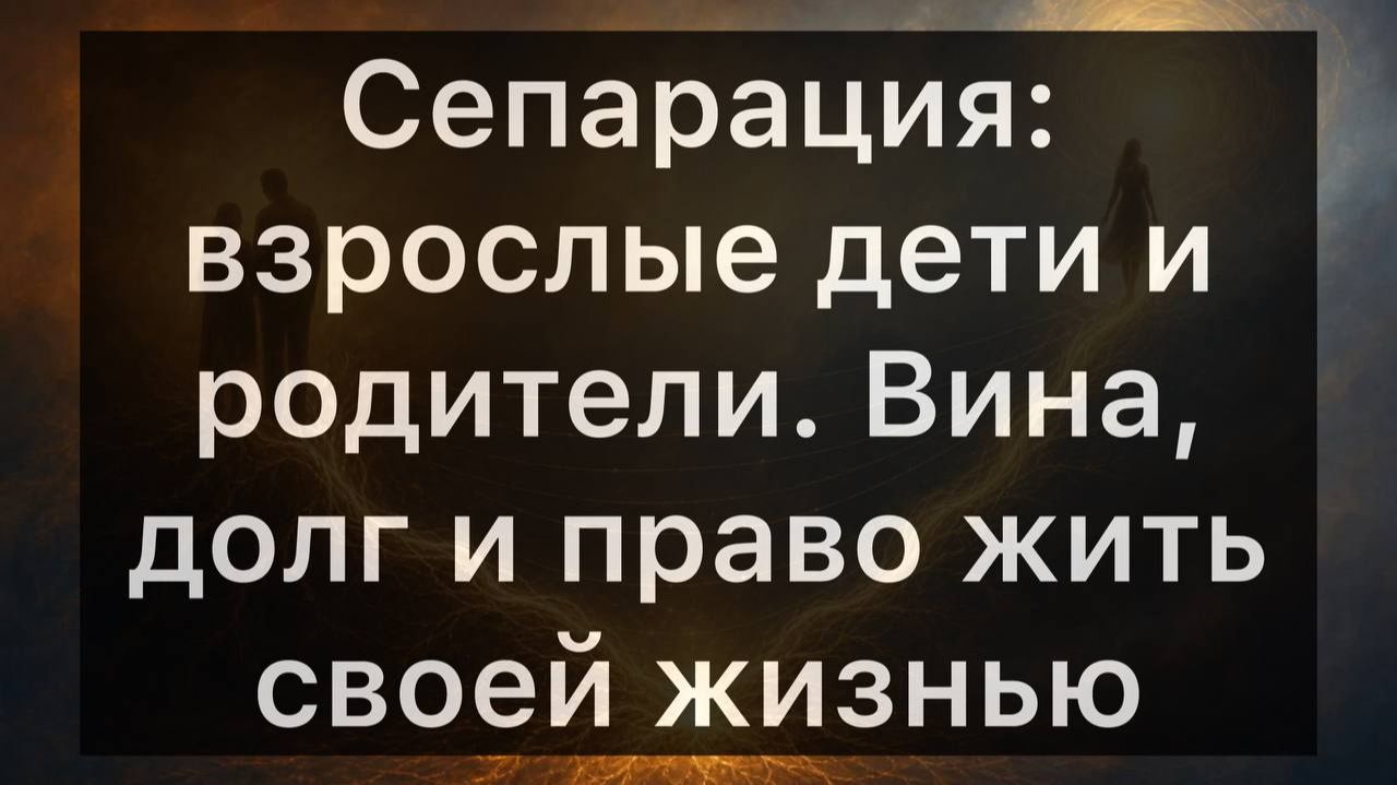 Сепарация: взрослые дети и родители. Вина, долг и право жить своей жизнью — детям и родителям
