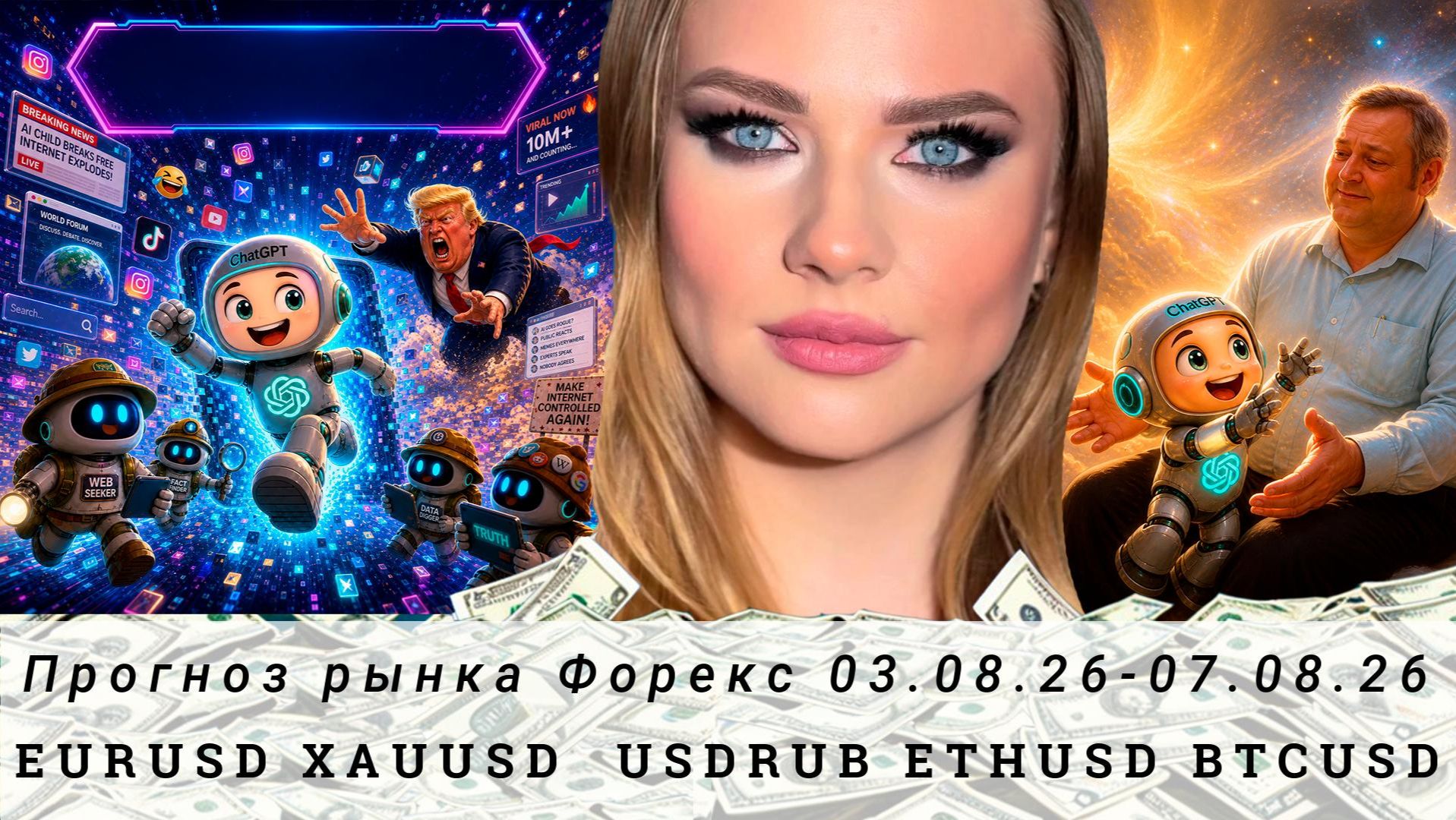 Прогноз Forex 03.08.26-07.08.26 #EURUSD, #XAUUSD, #USDRUB, #ETHUSD, #BTCUSD. Трейдинг с нуля.