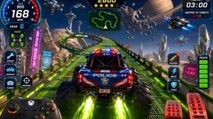 🚨 Монстр Трак Мега Рампа Экстремальные гонки Невозможные трюки 🎮 Геймплей 🎮 мультики 🎮 Игры