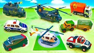 Игрушечная скорая помощь, полицейская машина, вертолет, спасательный автомобиль | Обзор игрушек