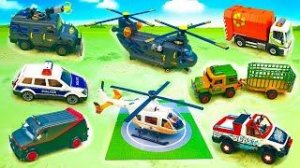 Игрушечная скорая помощь, полицейская машина, вертолет, спасательный автомобиль | Обзор игрушек