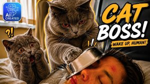 Кошка поднимает тяжести ночью 😂 Подборка смешных котов, созданная искусственным интеллекто
