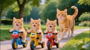 Мама-кошка подстригает шерсть на ферме и делает тигровую шапку для котят дома🐾🎩🐯