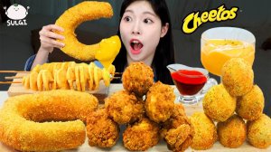 Мукбанг - курица и сырные закуски и хот-дог - яркий выпуск