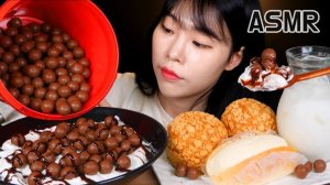 Мукбанг - шоколадные десерты - аппетитная съёмка, яркие сладости