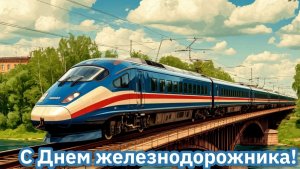 РЖД- праздник железнодорожников. Красивая музыкальная открытка.