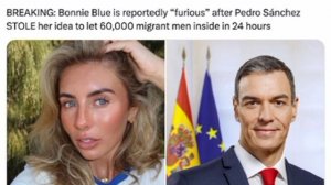 🤣⚡️ Блю«в ярости» после того,как Педро Санчес УКРАЛ её идею впустить внутрь 60000 мужиков мигрантов