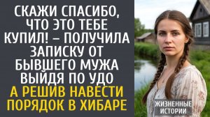 Истории из жизни Скажи спасибо, что это тебе купил! – получила записку от бывшего мужа выйдя по УДО…