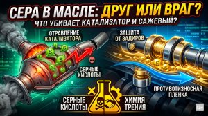 СЕРА В МОТОРНОМ МАСЛЕ. ЧТО УБИВАЕТ ТВОЙ КАТАЛИЗАТОР И САЖЕВЫЙ?