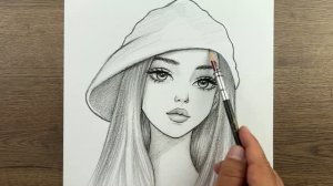 Как легко нарисовать красивую девушку карандашом шаг за шагом