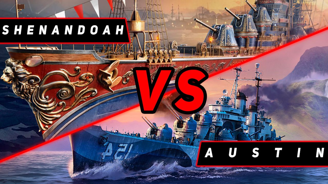 КРЕЙСЕР SHENANDOAH VS AUSTIN! ЧТО ОКАЖЕТСЯ СИЛЬНЕЕ?! VKPLAY TWITCH RUTUBE МИР КОРАБЛЕЙ