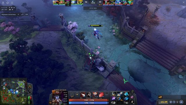 Queen Of Pain Vs Monkey King центральный коридор (постоянные драки)