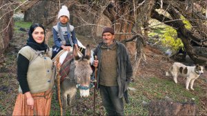 Спасение козы, рожающей на опасных скалах. Приготовление пищи и ужин. Деревенская жизнь в Иране