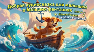 🐶⚓ Щенок Рыжик и корабль из корыта — добрая аудиосказка для малышей о больших фантазиях ✨🐾