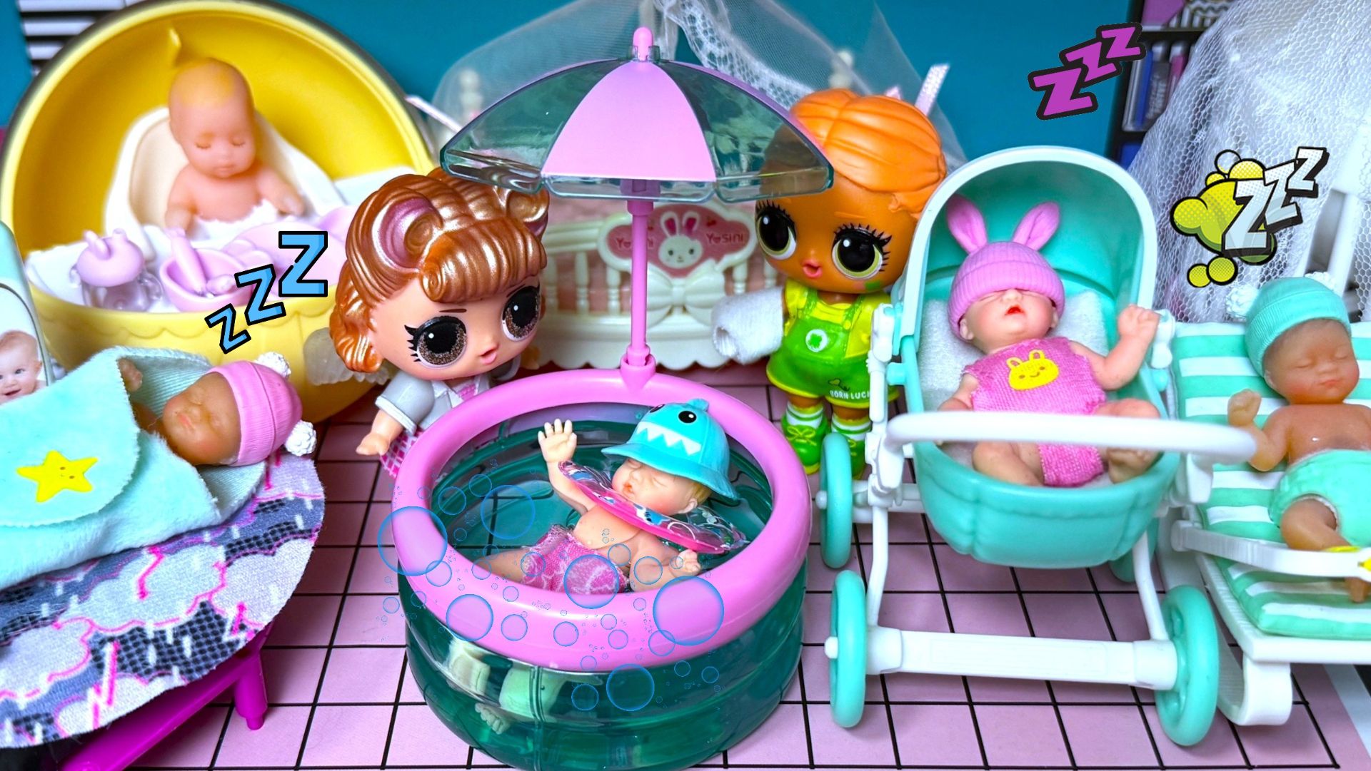 НОВЫЙ ПУПСИК👶 пришел в ЯСЛИ С БАССЕЙНОМ💦 куклы ЛОЛ сюрприз мультики Даринелка распаковка игрушек