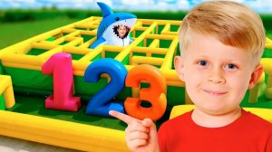 Оливер в Числовом Лабиринте Учим цифры от 1 до 10!