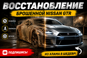 Реставрация заброшенной модели спортивного автомобиля Nissan GT-R