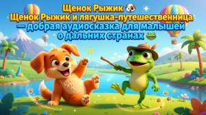 🐶🐸 Щенок Рыжик и лягушка-путешественница — добрая аудиосказка для малышей о дальних странах ✨🐾