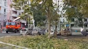 Последствия ракетного удара по ВПК в Киеве