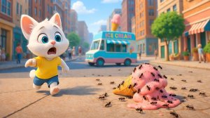 🐱🍦 Глупый момент с мороженым игривого котенка #Анимированная короткометражка с искусственн