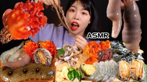 Мукбанг - морепродукты и креветки и осьминог - еда на камеру