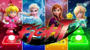🎵 КТО ПЕРВОЙ ДОБЕРЁТСЯ ДО ФИНАЛА?! 👑 Принцесса Пич 🆚 Анна 🆚 Розалина 🆚 Эльза в Тайлс Хоп! 🚀🔥