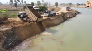 Строительство, засыпка водного канала