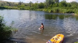 Река Калитва хутор Крутинский на сапборде до мельницы