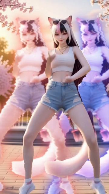 Флафи танцуют k-pop в парке