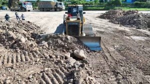 Full Video! Processing New Landfill Job! Using Many Dump Trucks 25.5Ton & Bulldozer Pushing Soil