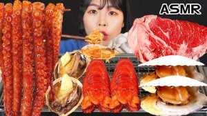 Мукбанг - морепродукты и лобстер и осьминог