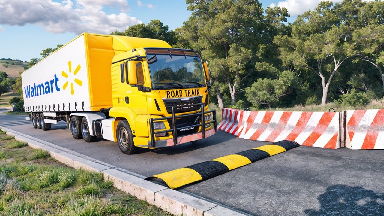 Грузовики и легковушки против лежачих полицейских BeamNG Игры машинки. Мультики. Мультфильмы