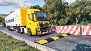 Грузовики и легковушки против лежачих полицейских BeamNG Игры машинки. Мультики. Мультфильмы