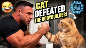 Кот победил бодибилдера#!💪😹 #Самая смешная подборка AI-кошек на свете