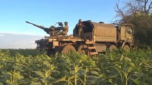 ПВО ЗУ-23-2 сбивает дроны Лютый Украины
