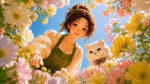 Уютный свинг-джаз . Цветущий день . Расслабляющая музыка в кафе в саду