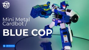Mini Metal Cardbot Blue Cop