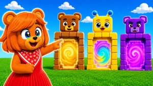 😳ВЫБЕРИ ПРАВИЛЬНЫЙ ПОРТАЛ В ИГРЕ СУПЕР МИШКА SUPER BEAR ADVENTURE
