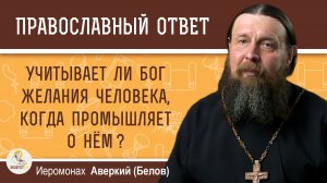 Учитывает ли Бог желания человека, когда промышляет о нём?  Иеромонах Аверкий (Белов)