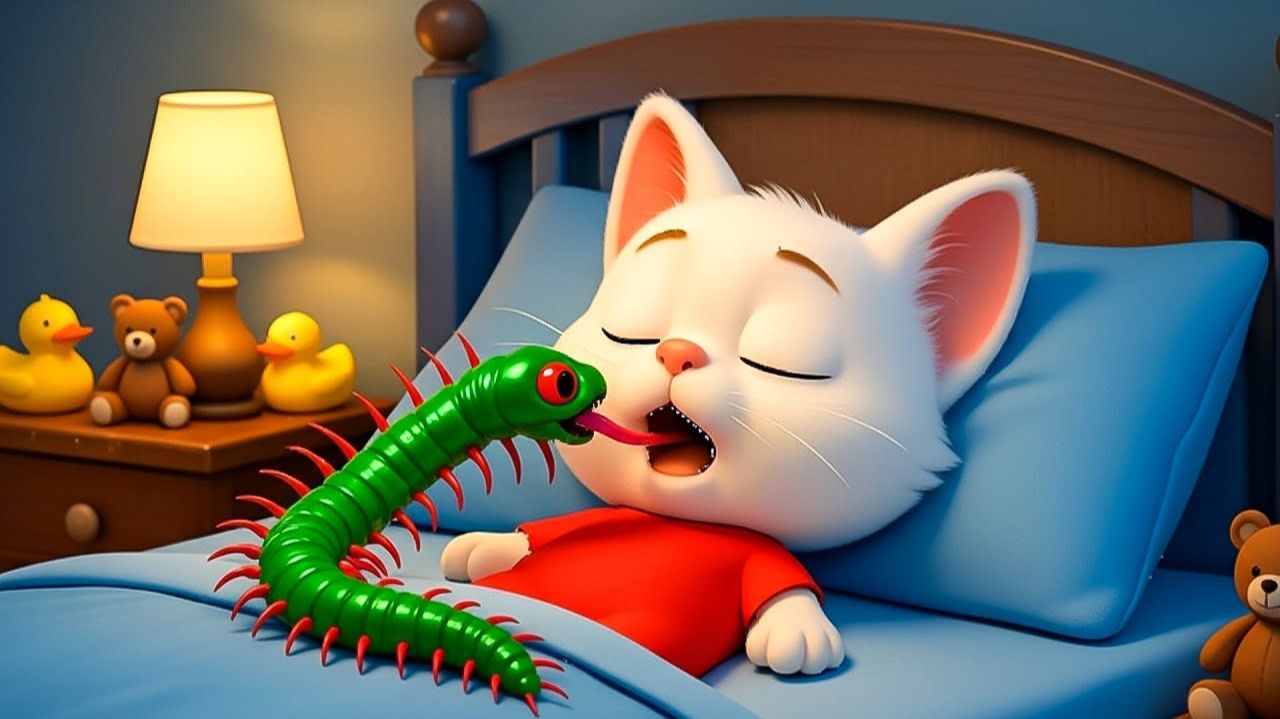 🐱🐛 Любопытный котёнок встречает маленького гостя #Анимационный рассказ #aicat #story#short