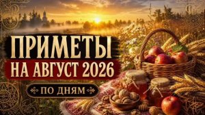 Народные приметы на АВГУСТ 2026 | Поверья, важные даты и что нельзя делать