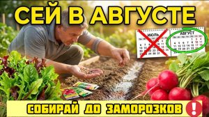 Посей в АВГУСТЕ - соберёшь до холодов! 13 культур для второго урожая на вашем огороде