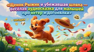 🐶👒 Щенок Рыжик и убежавшая шляпа — весёлая аудиосказка для малышей про ветер и догонялки ✨🐾
